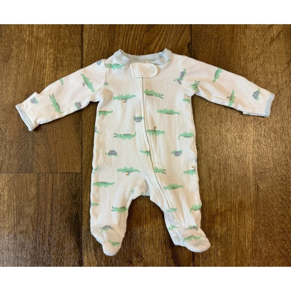 Carters Preemie Baby Boy Sleeper Outfit Romper Cotton Reborn Doll Ribbed Animals